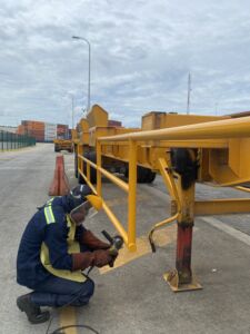 Oxicorte en plataforma