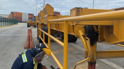 Oxicorte en plataforma